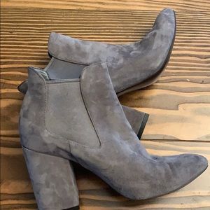Gray suede Cole Haan booties